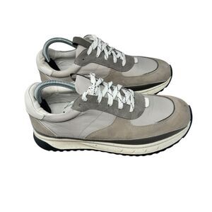 Madewell Kickoff Trainer Sneakers Leather Beige Minimalist Womens 10 Mens 8.5